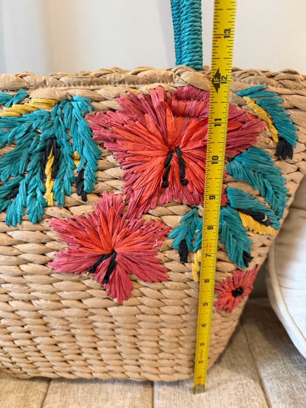 Patricia Nash Florina Woven Straw Tote - Multicolor NWT & Dust Bag - Picture 6 of 13